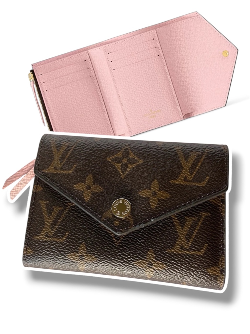 LV Portefeuillee Victorine Tri-fold wallet  Monogram Rose Pink Inside